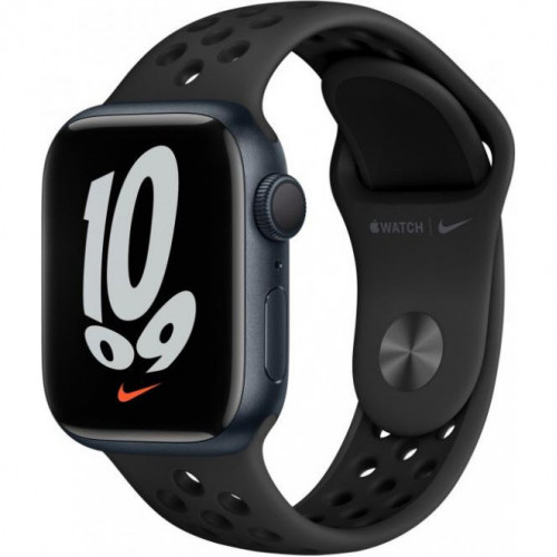 Apple Watch Nike Series 7 GPS 45mm Midnight Aluminum Case w. Anthracite/Black Nike Sport (MKNC3) б/у